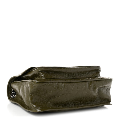 Saint Laurent Crinkled Lambskin Matelasse Monogram Medium Niki Chain Satchel Military Olive 4 of 10
