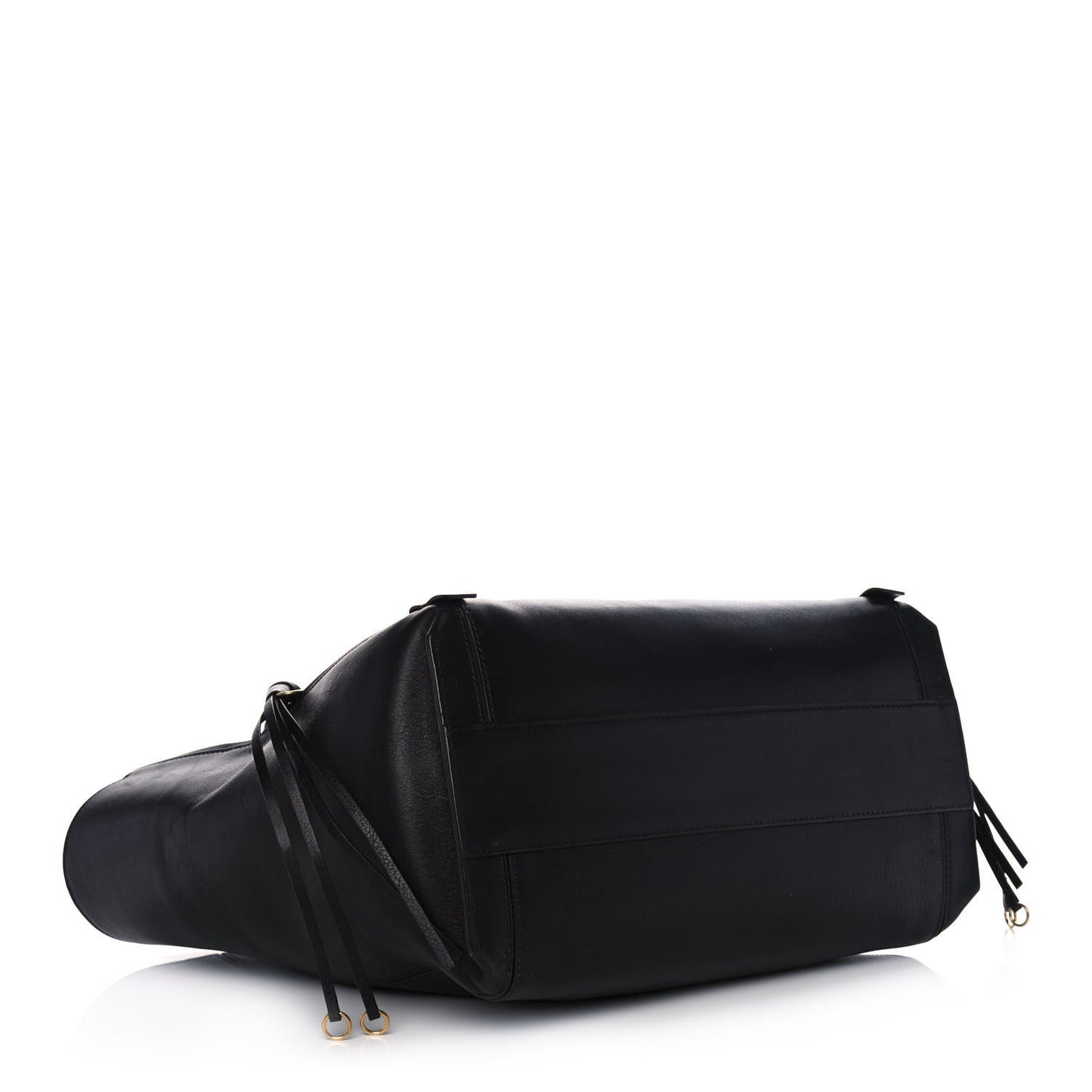 Smooth Calfskin Medium Milo Shopping Tote Black