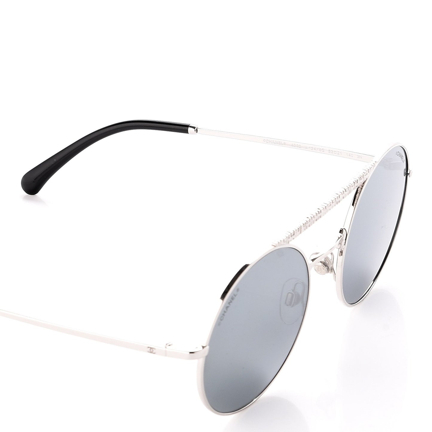 Metal Winter Round Sunglasses 4232 Silver