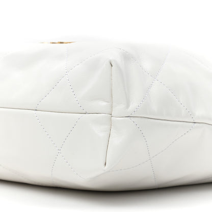 Chanel Shiny Calfskin Quilted Small Chanel 22 White 11 of 12