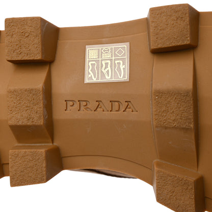 Prada Washed Denim Rocksand 45mm Combat Boots 40 Kaki 8 of 9