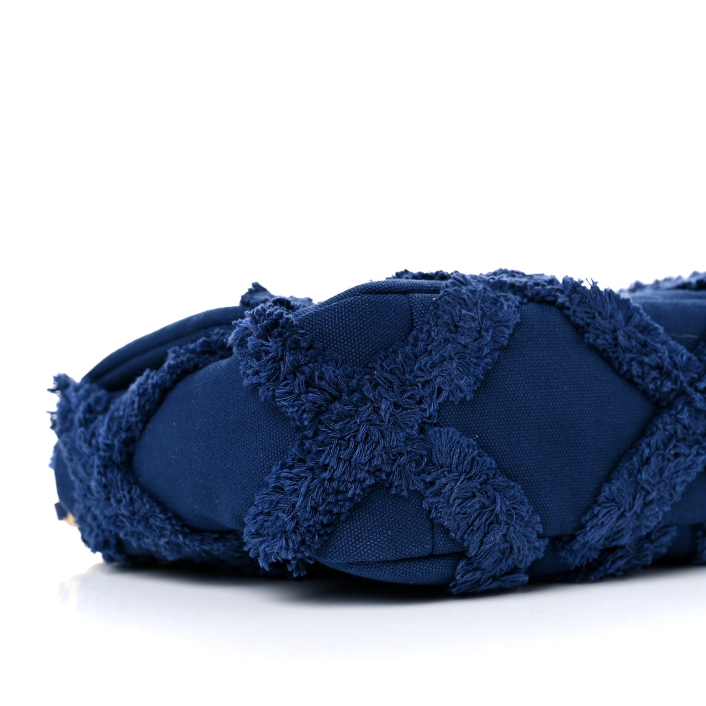 Cotton Canvas Quilted Medium Chanel 19 Flap Navy Blue