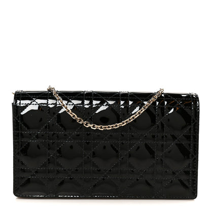 Christian Dior Patent Cannage Lady Dior Convertible Clutch Black 1 of 14