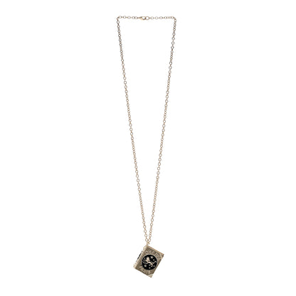 Chanel Metal CC Lion Book Locket Necklace Gold 3 of 6