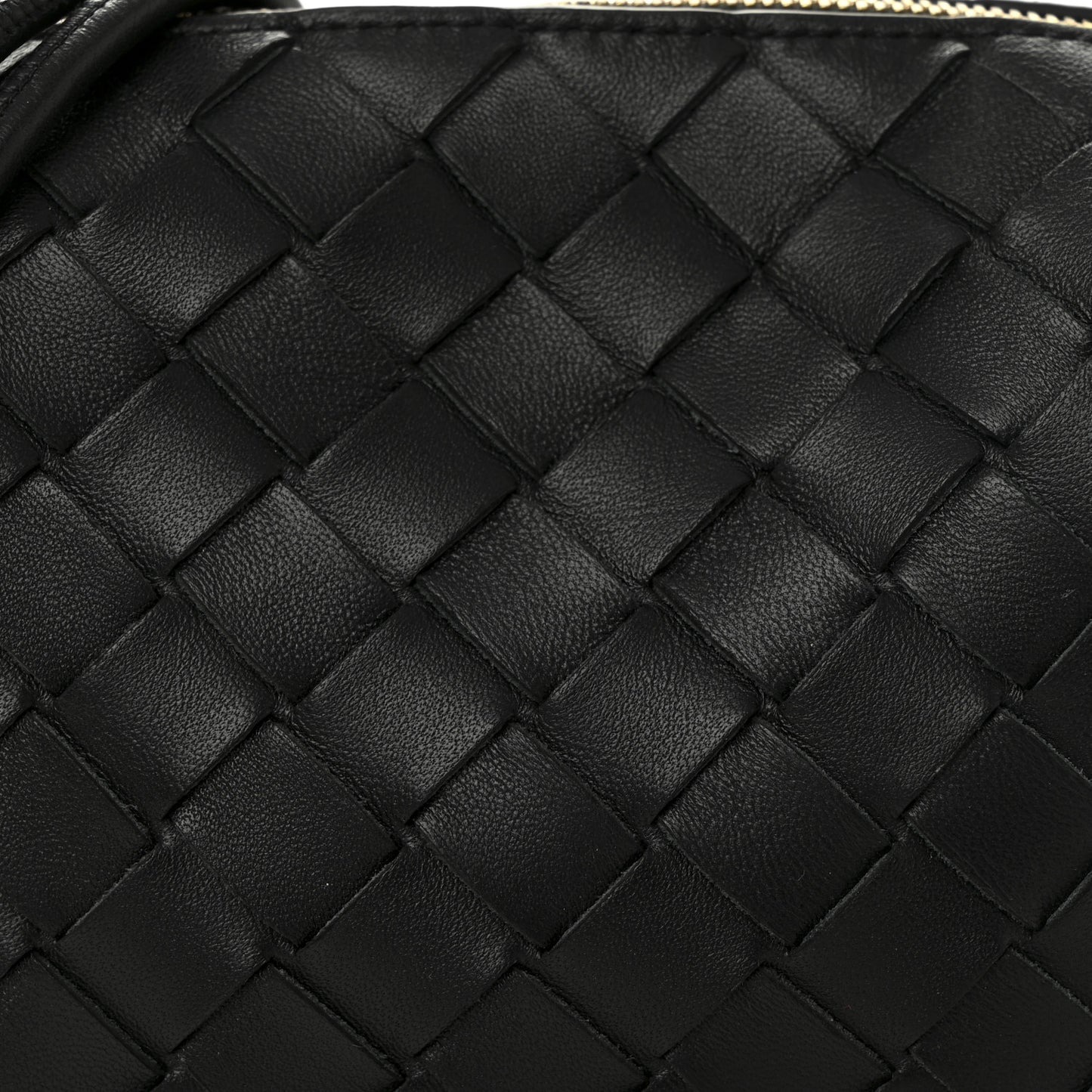Nappa Intrecciato Mini Loop Camera Bag Black
