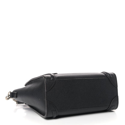 Celine Drummed Calfskin Nano Luggage Black 10 of 12