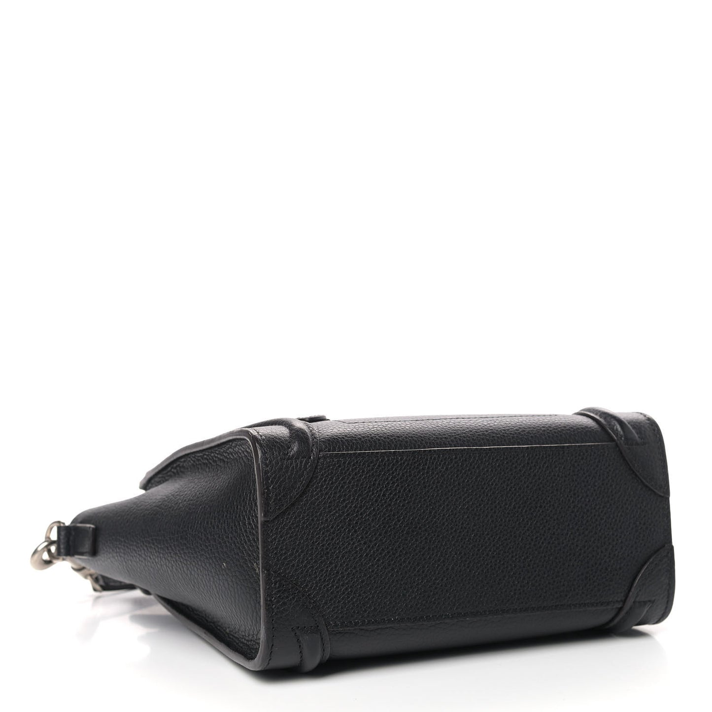 Drummed Calfskin Nano Luggage Black
