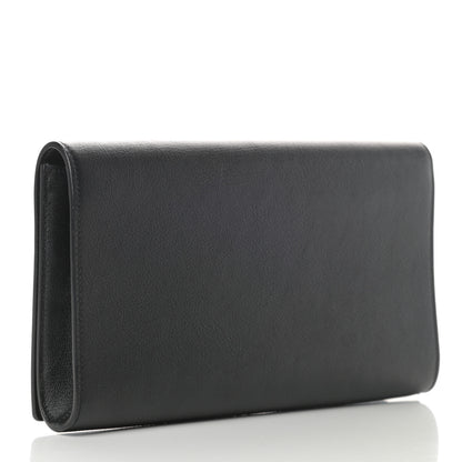Saint Laurent Calfskin Monogram Large Belle De Jour Clutch Black 3 of 7