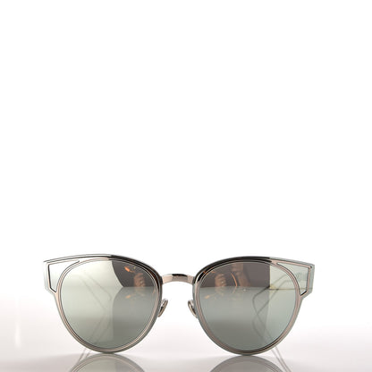 Christian Dior Sculpt Mirrored Cat Eye Sunglasses Shiny Palladium 2 of 7