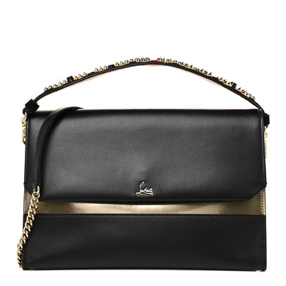 Christian Louboutin Calfskin Loubiblues Paris Clutch Bag Black Multi 1 of 19