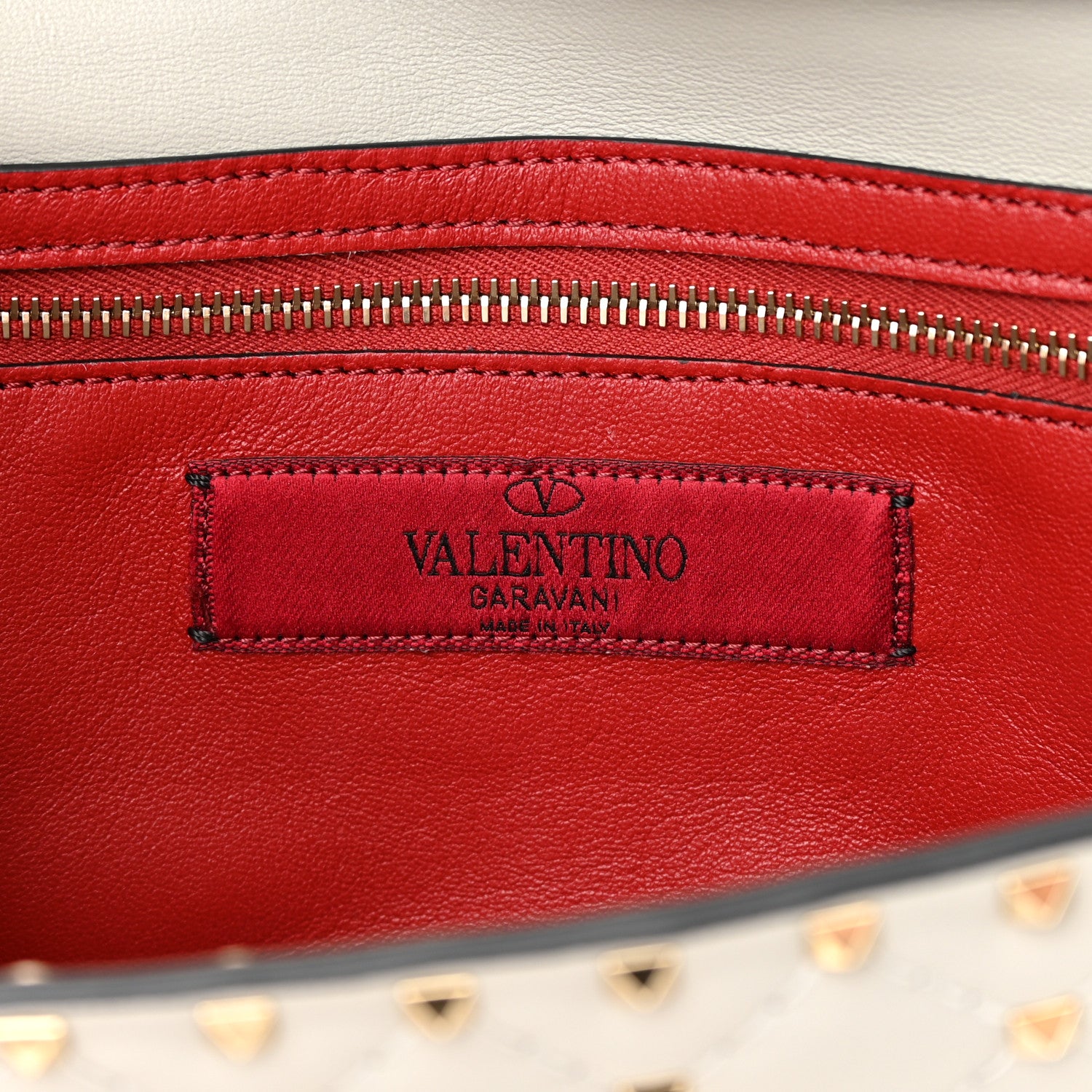 Valentino Garavani Nappa Rockstud Spike Wallet On Chain Opal Grey 6 of 13