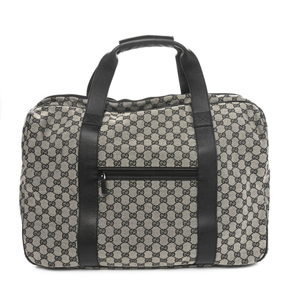 Gucci Monogram Textured Dollar Calfskin Suitcase Luggage Beige Black 1 of 10