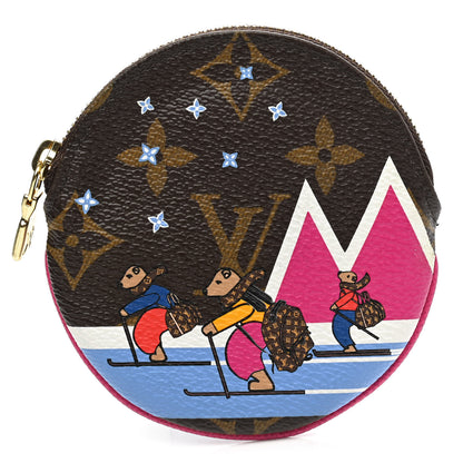 Louis Vuitton Monogram 2018 Christmas Animation Round Coin Purse 1 of 8