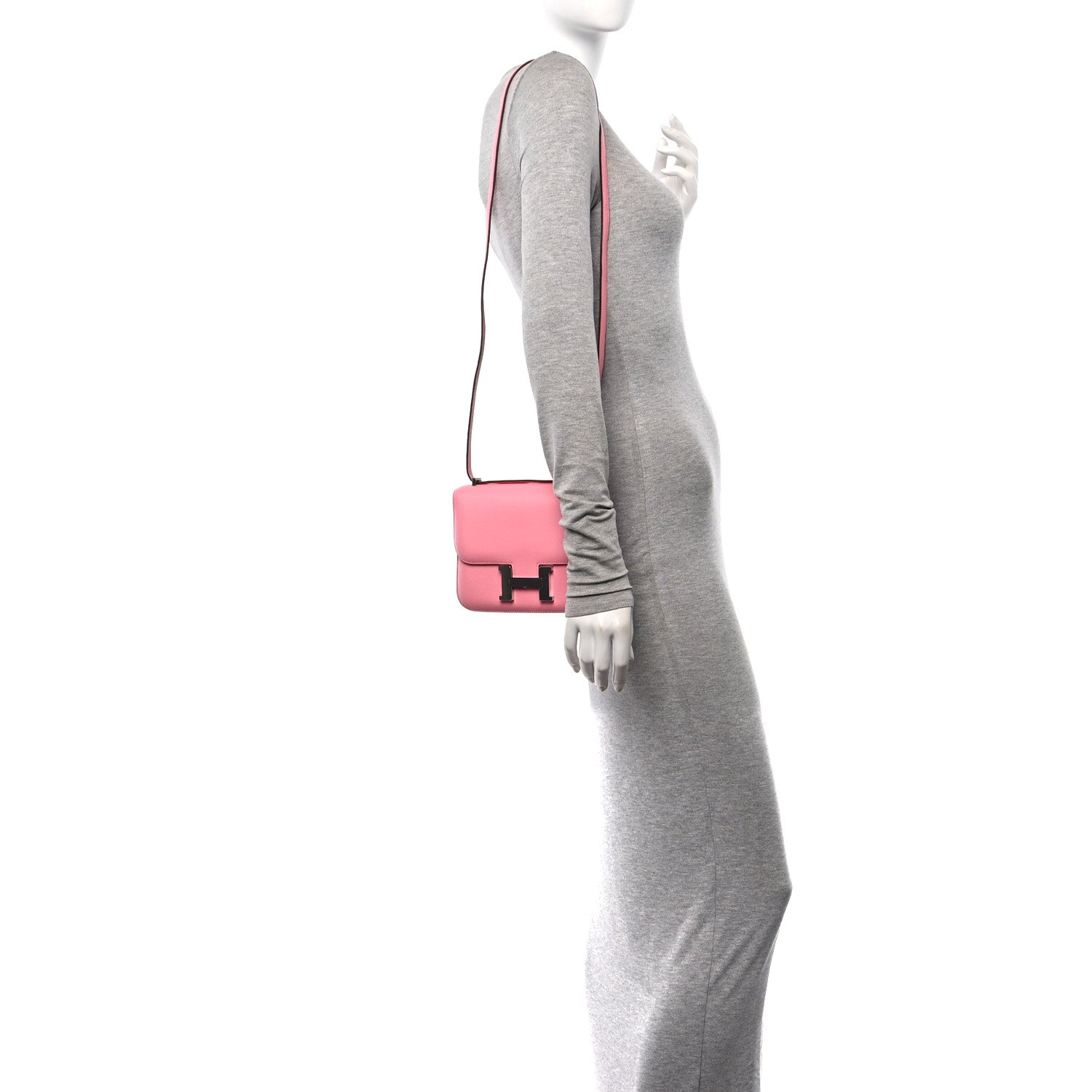 Hermes Chevre Mysore Verso Constance 18 Rose Confetti Sanguine 2 of 12