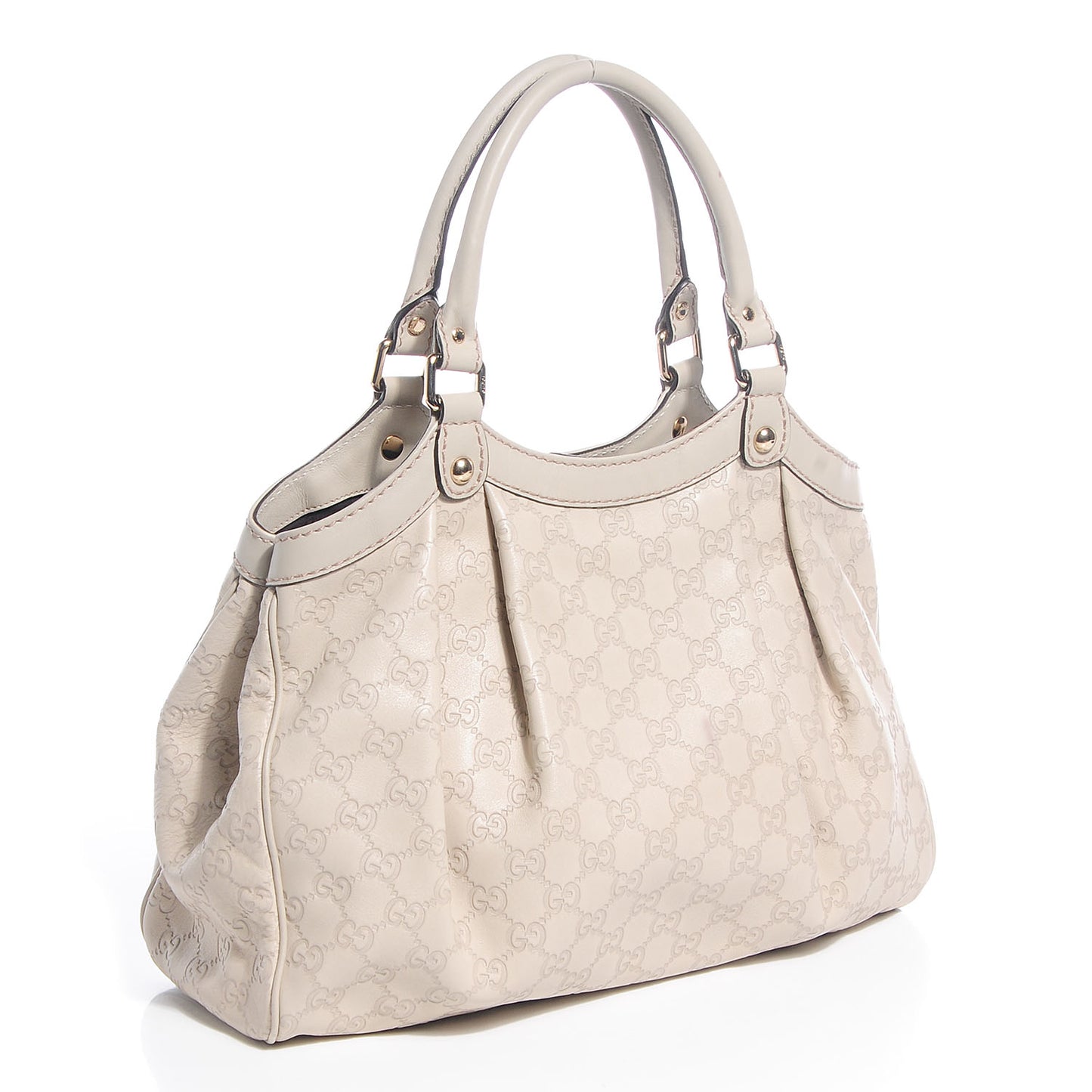 Guccissima Medium Sukey Tote Mystic White