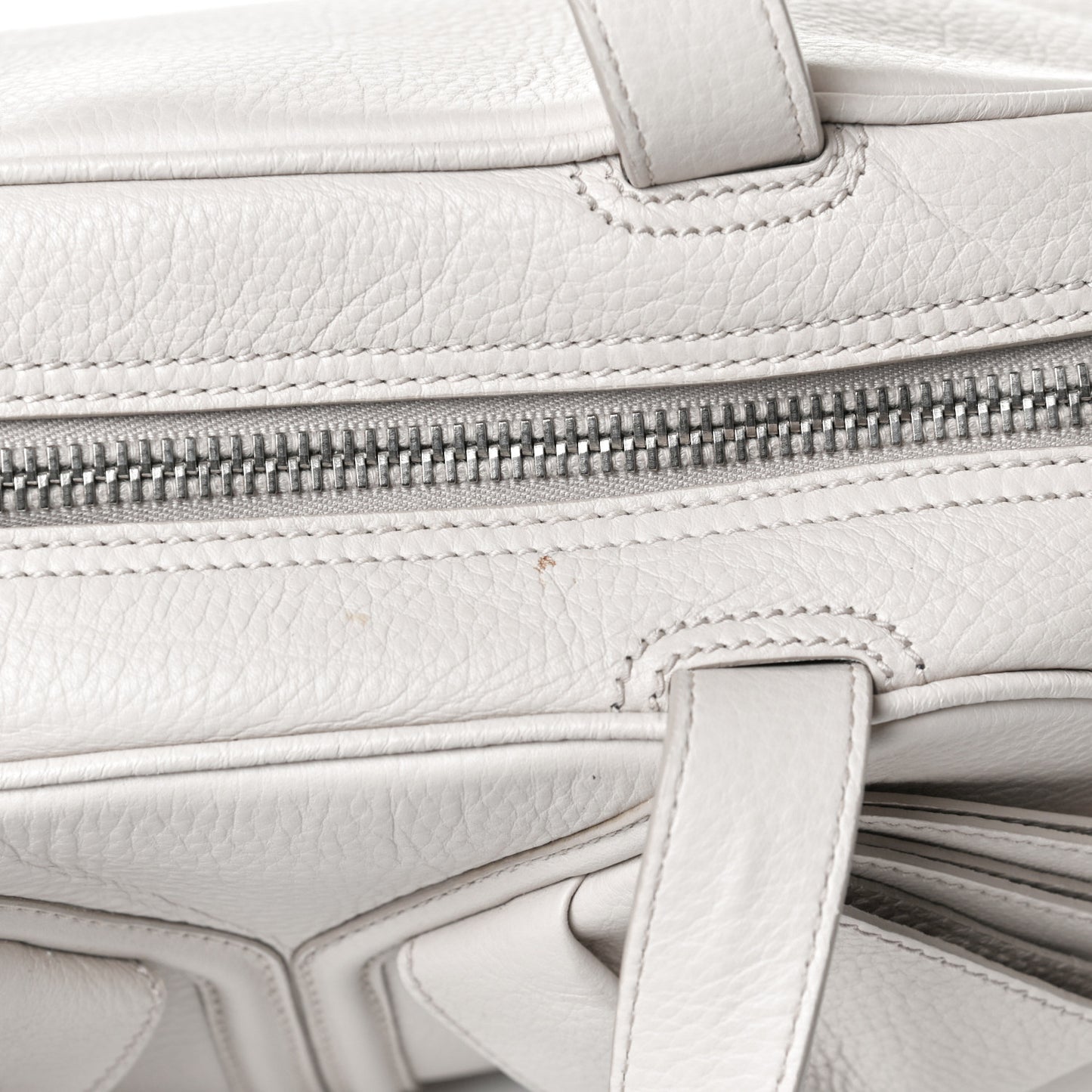 Calfskin Small Y Bow Tote White