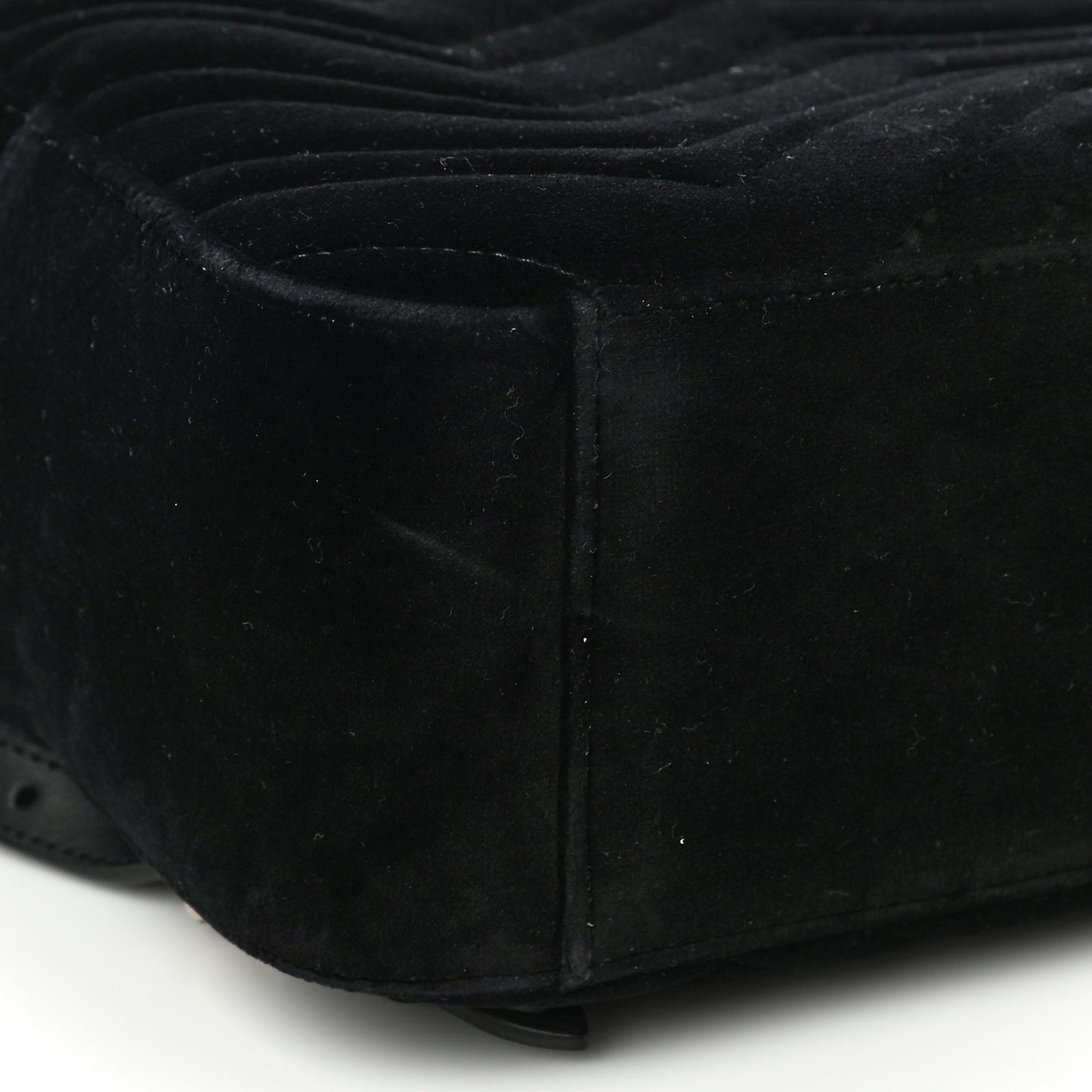 Velvet Matelasse GG Marmont Dome Backpack Black