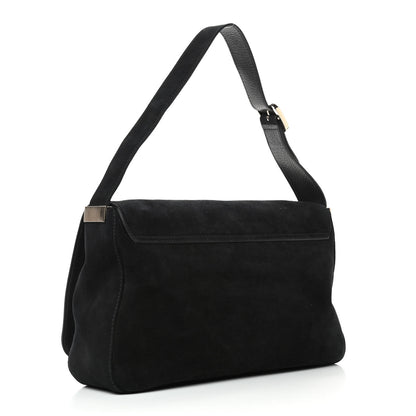 Gucci Suede G Square Medium Shoulder Bag Black 2 of 5