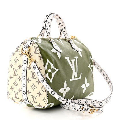 Louis Vuitton Monogram Giant Speedy Bandouliere 30 Kaki Beige 3 of 10