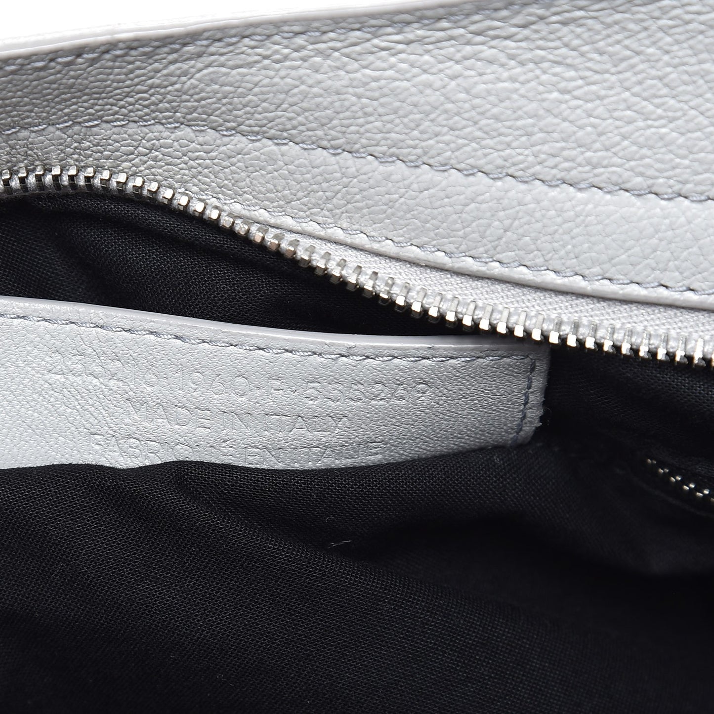 Chevre Silver Metallic Edge Hardware Velo Gris Perle