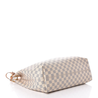 Louis Vuitton Damier Azur Graceful MM Rose Ballerine 4 of 11