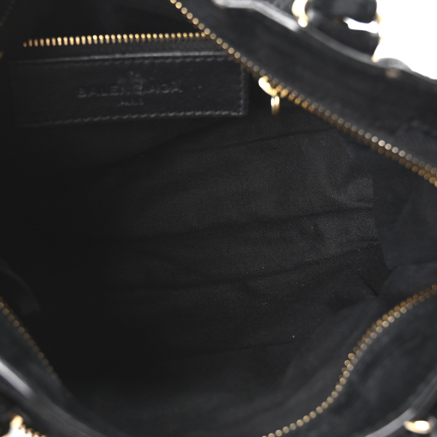 Balenciaga Baby Daim Suede Gold Metallic Edge Hardware Mini City Black 6 of 11