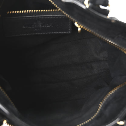 Balenciaga Baby Daim Suede Gold Metallic Edge Hardware Mini City Black 6 of 11