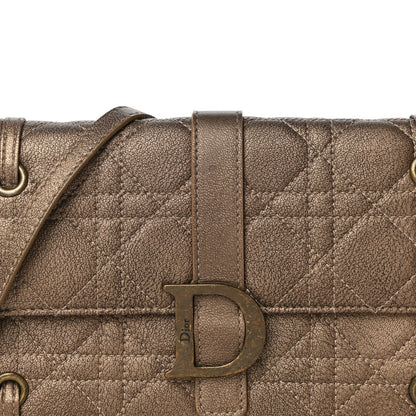 Christian Dior Metallic Grained Calfskin Cannage Crossbody Wallet 6 of 12