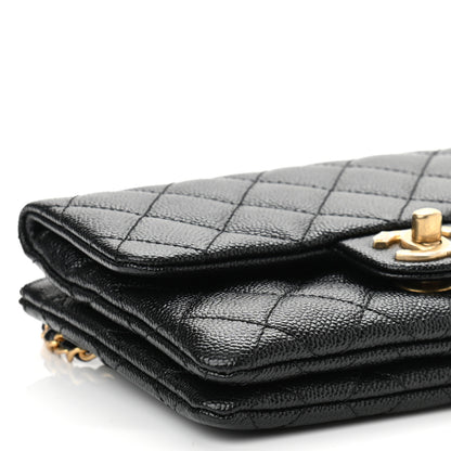 Chanel Shiny Caviar Pick Me Up Flap Belt Bag Black 10 of 12