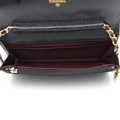 Chanel Caviar Quilted Wallet On Chain WOC Black 4 of 10