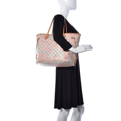 Louis Vuitton Damier Azur Tahitienne Neverfull MM 2 of 9