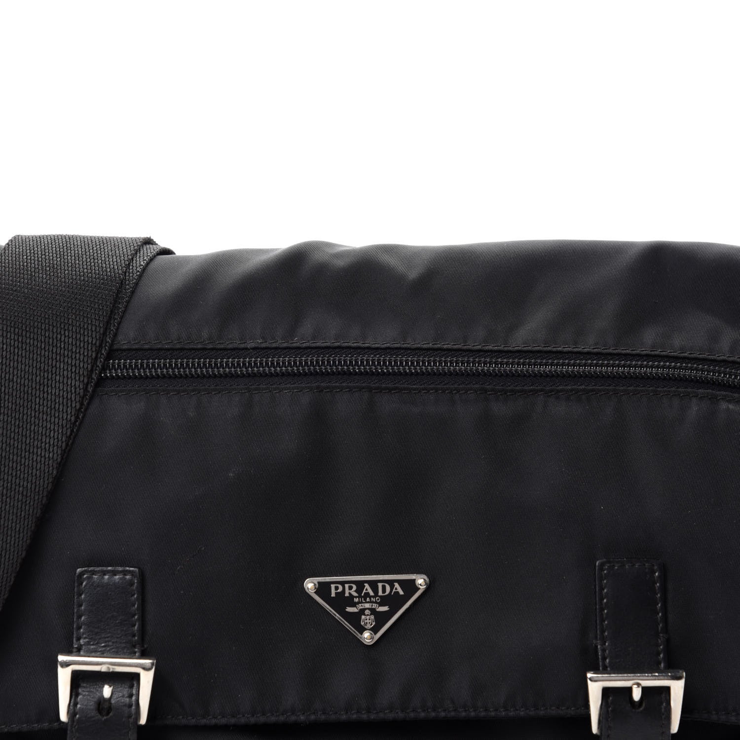 Prada Nylon Vela Messenger Bag Black 11 of 11
