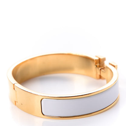 Hermes Enamel Narrow Clic Clac H Bracelet White 7 of 8