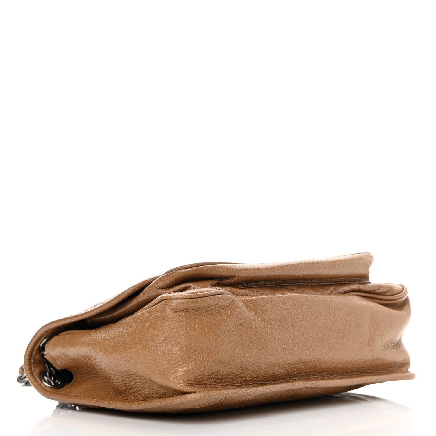 Saint Laurent Crinkled Calfskin Matelasse Monogram Medium Niki Chain Satchel Caramel 3 of 10