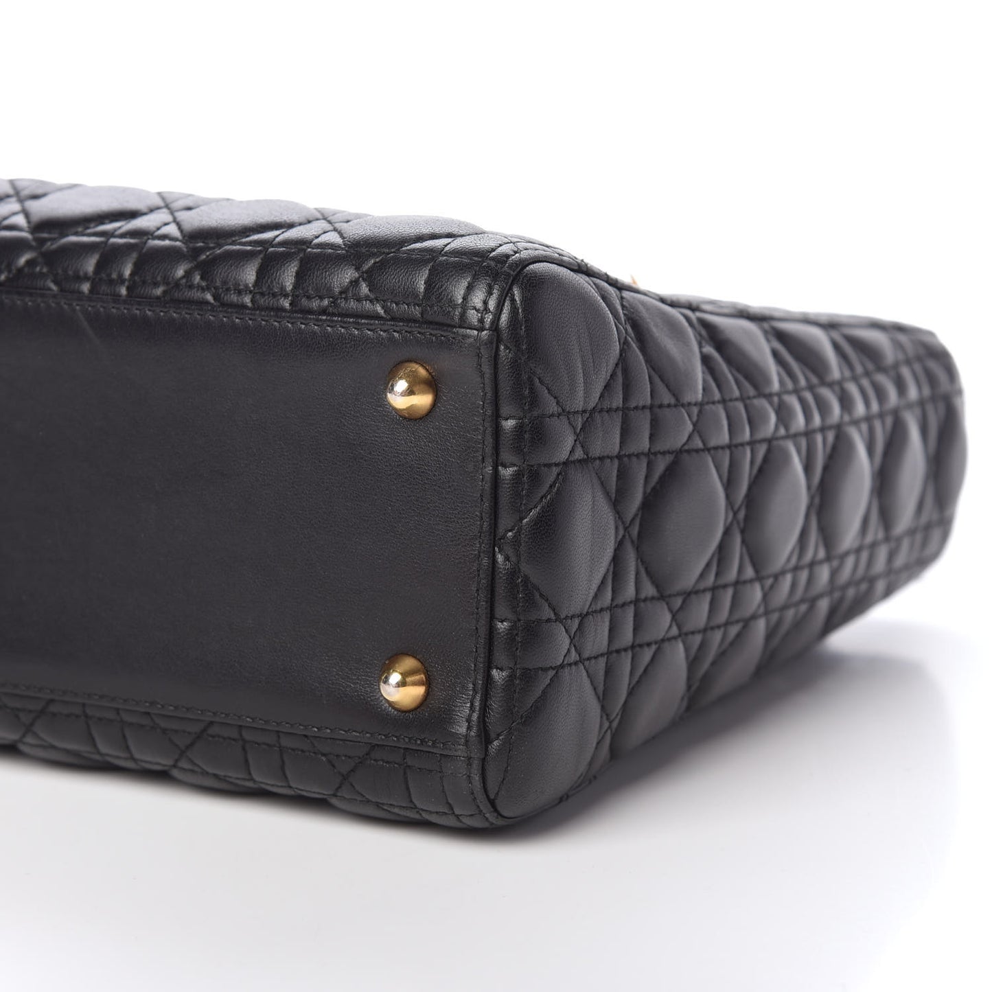 Lambskin Cannage Large Lady Dior Black