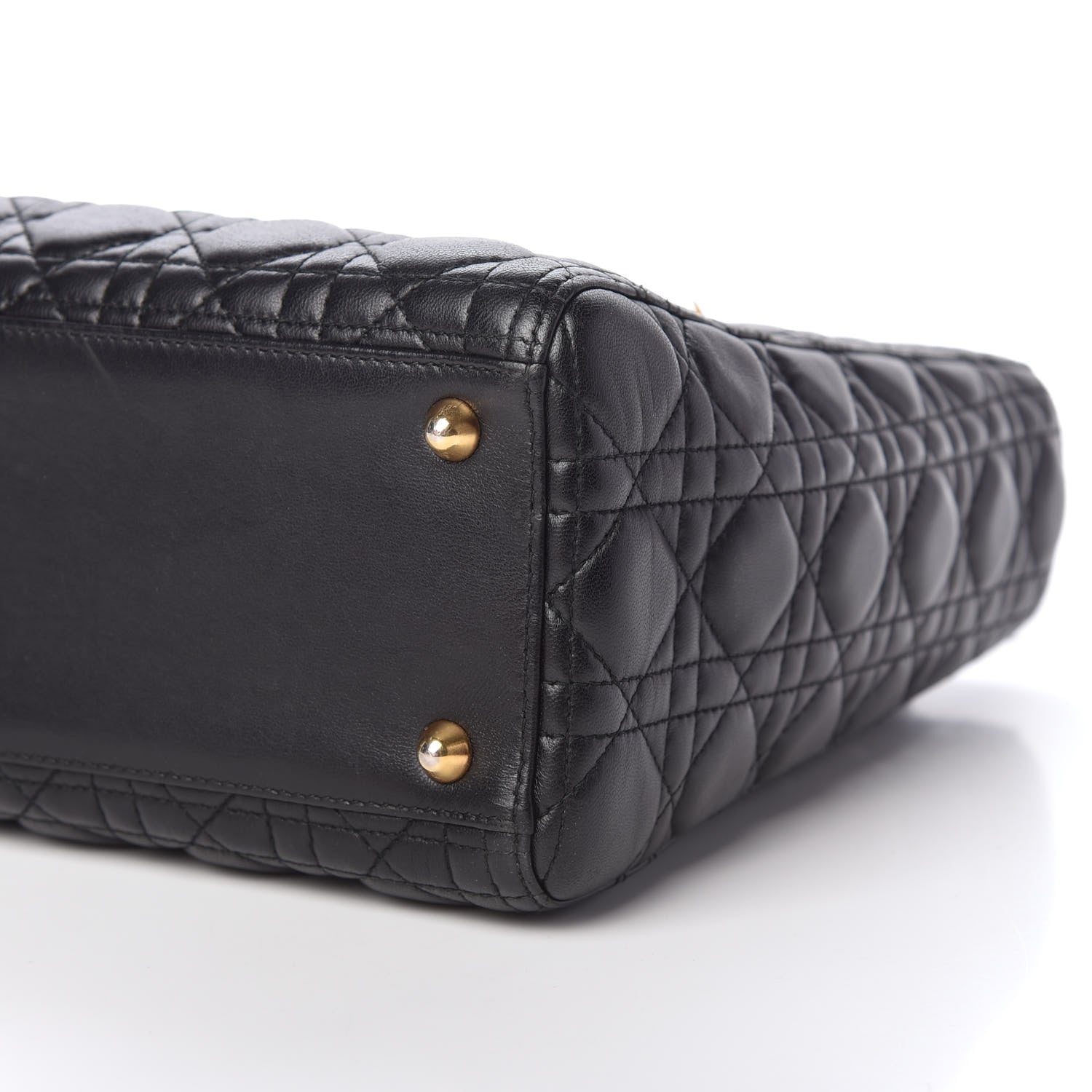 Christian Dior Lambskin Cannage Large Lady Dior Black 9 of 9