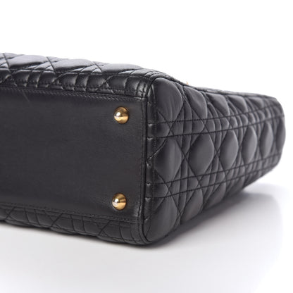 Christian Dior Lambskin Cannage Large Lady Dior Black 9 of 9
