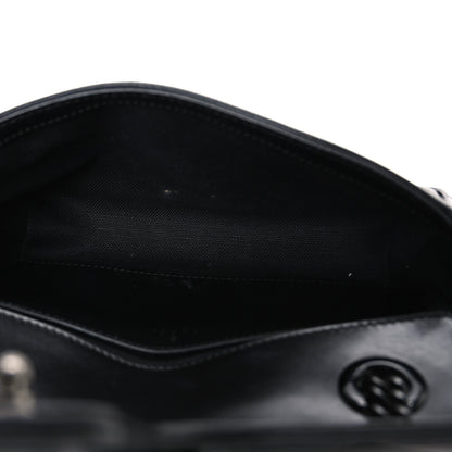 Gucci Calfskin Matelasse Monochrome Mini GG Marmont Shoulder Bag Black 5 of 12