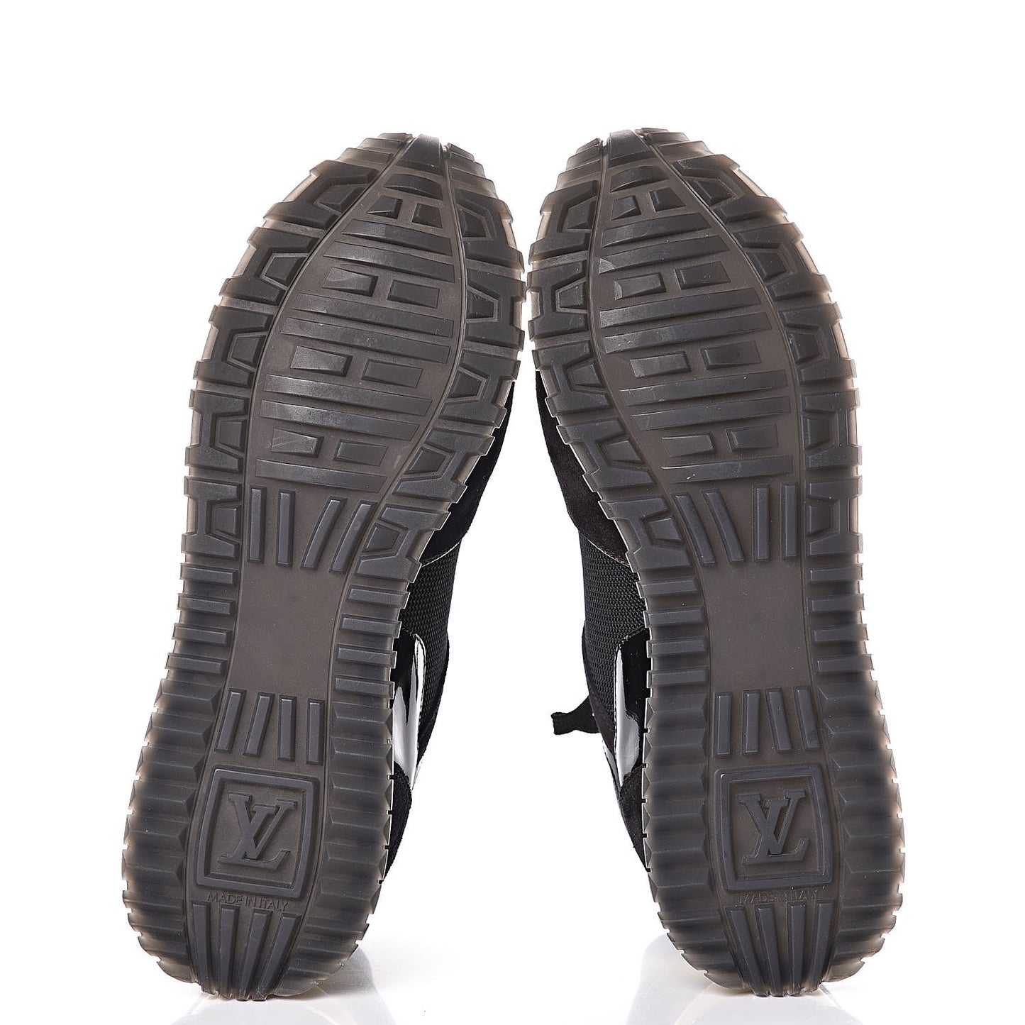 Suede Monogram Run Away Sneakers 38 Black