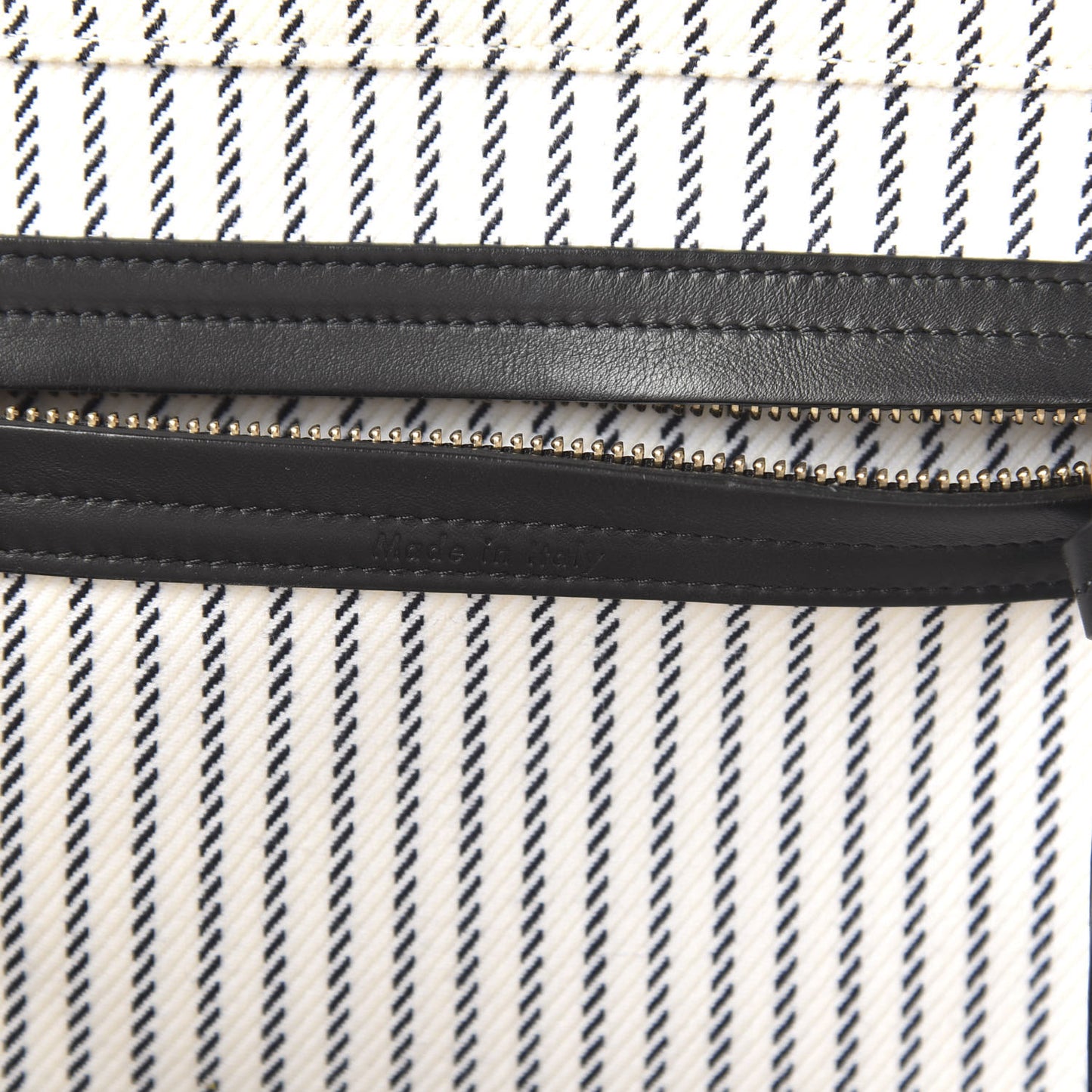 Cotton Canvas Striped Medium Phantom Luggage White Navy