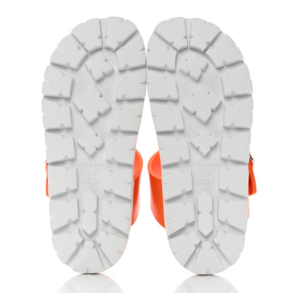 Prada EVA Rubber Buckled Lug Sole 20mm Thong Sandals 35 Papaya 5 of 9