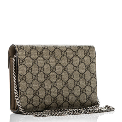 Gucci GG Supreme Monogram Mini Dionysus Chain Wallet Beige Taupe 3 of 8