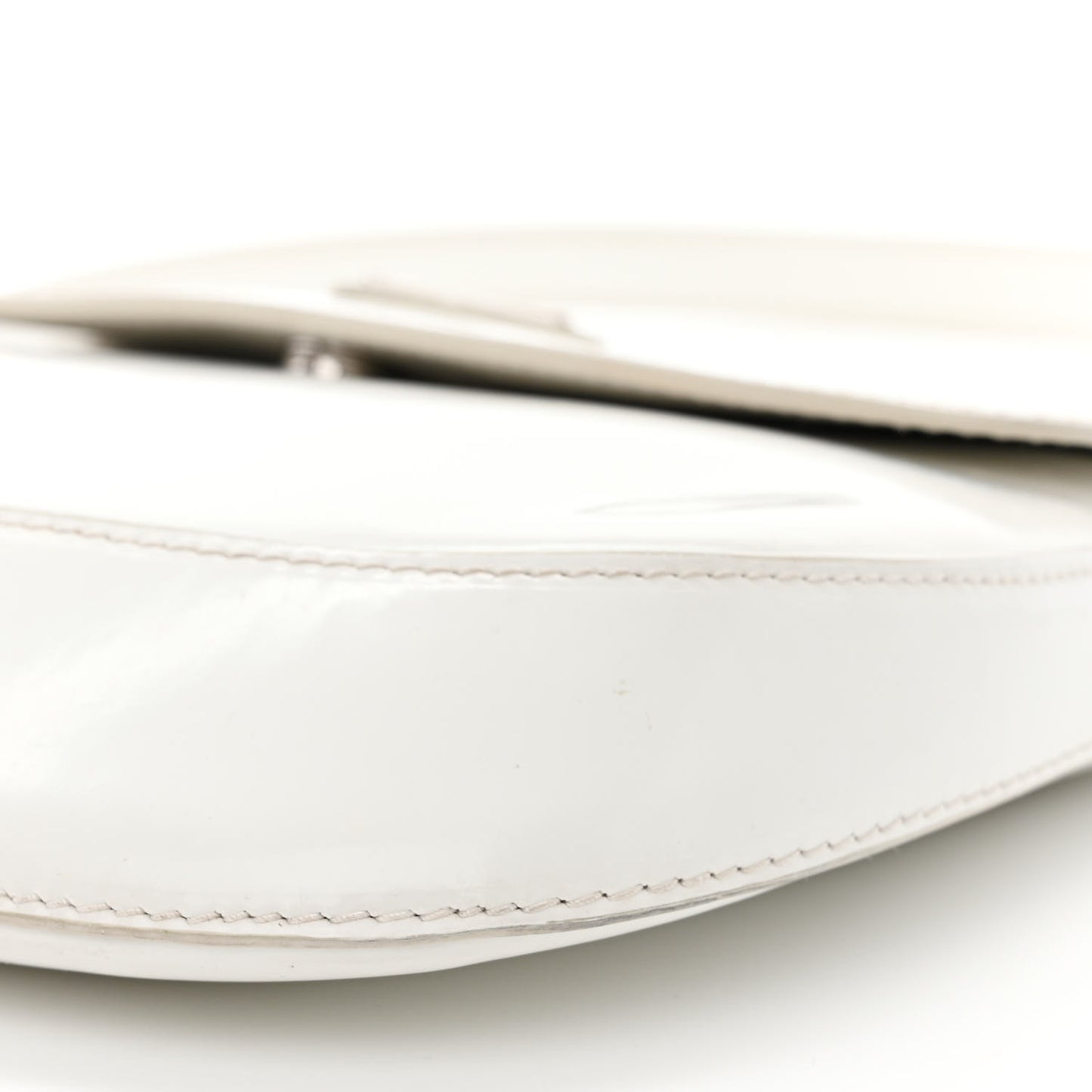 Spazzolato Cleo Flap Shoulder Bag White