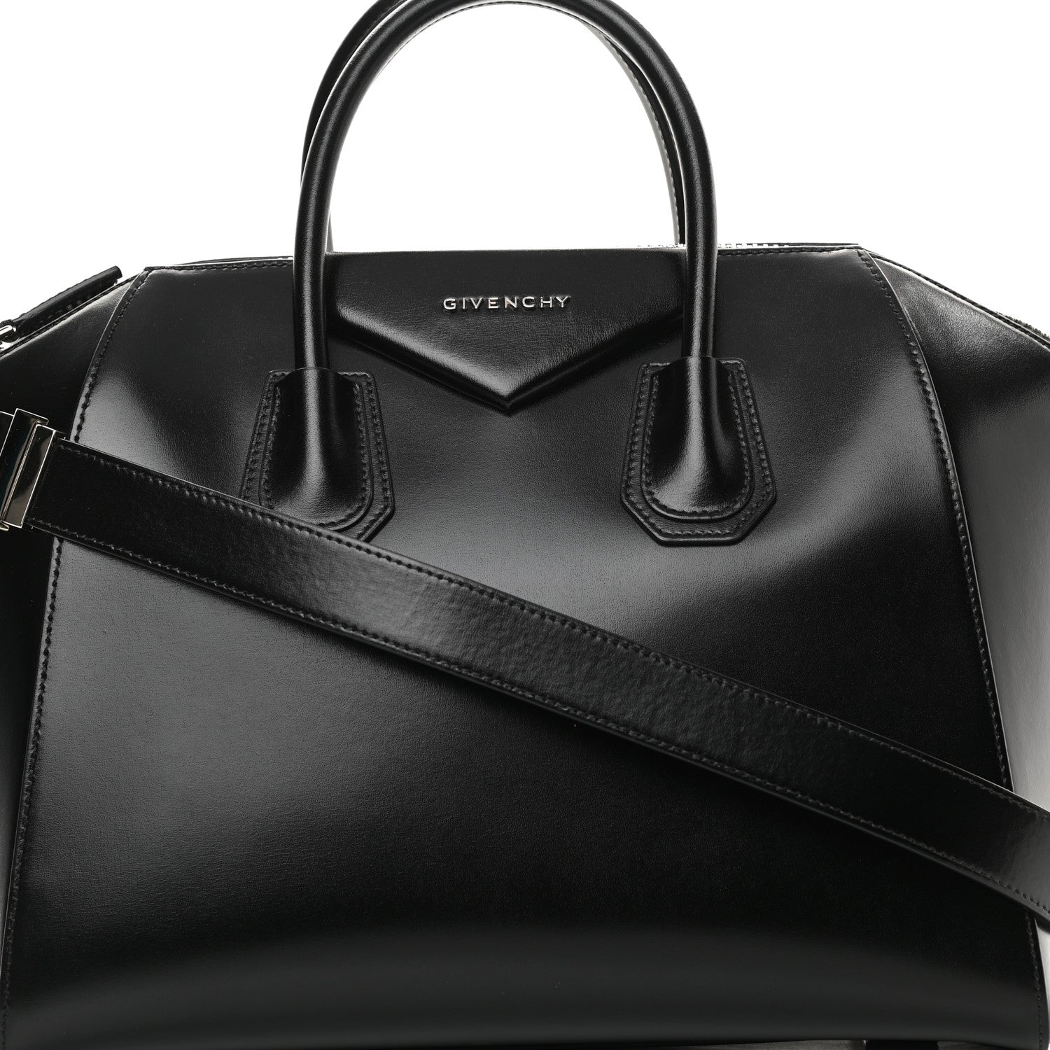 Givenchy Shiny Lord Calfskin Medium Antigona Black 7 of 12