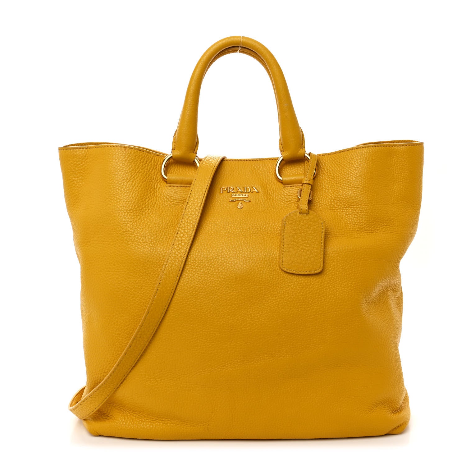 Prada Vitello Daino Shopping Tote Mimosa 1 of 12