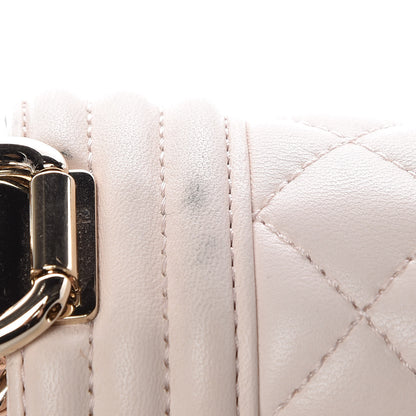 Chanel Lambskin Quilted Medium Boy Flap Light Pink 17 of 19