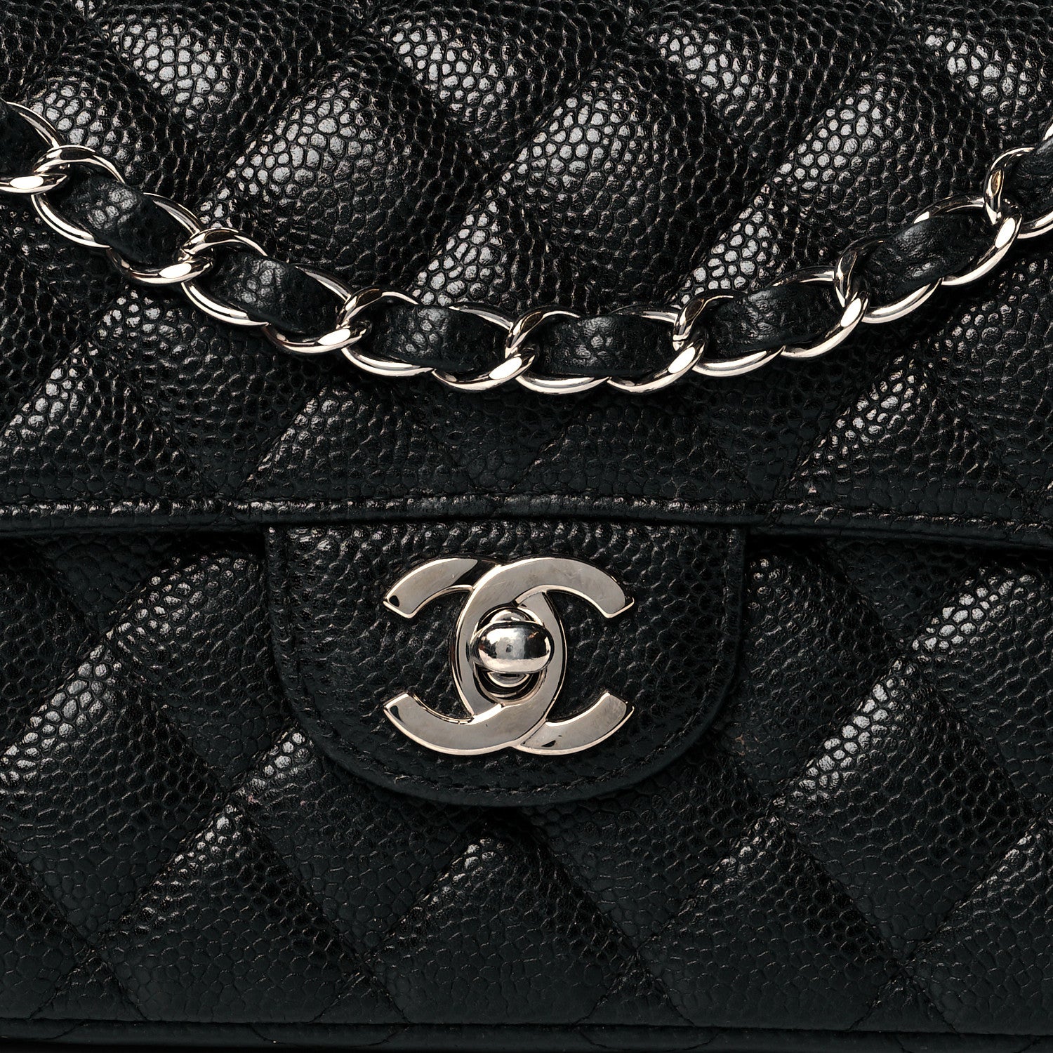 Chanel Caviar Quilted East West Flap Black 8 of 11