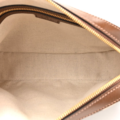 Gucci GG Supreme Monogram Azalea Calfskin Retro Interlocking G Messenger Shoulder Bag Beige Ebony Brown Sugar 5 of 15
