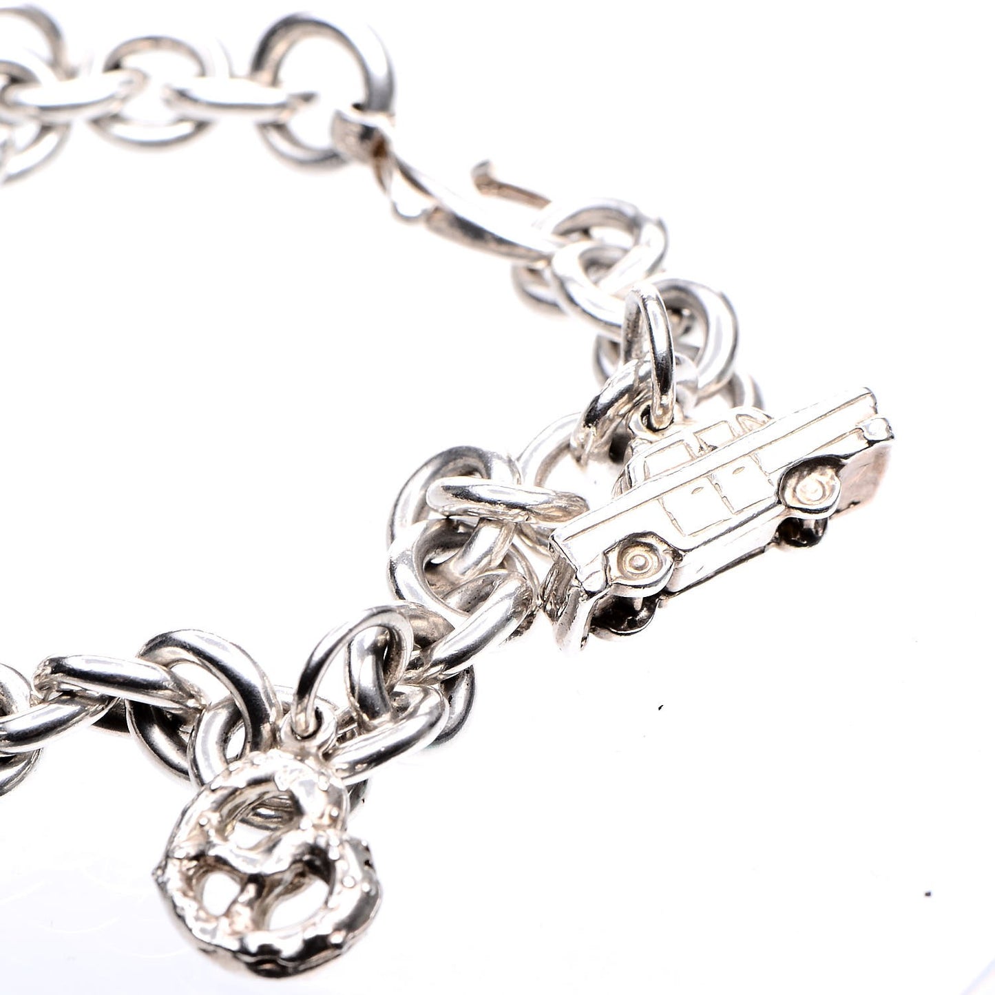 Sterling Silver New York Manhattan Charm Bracelet