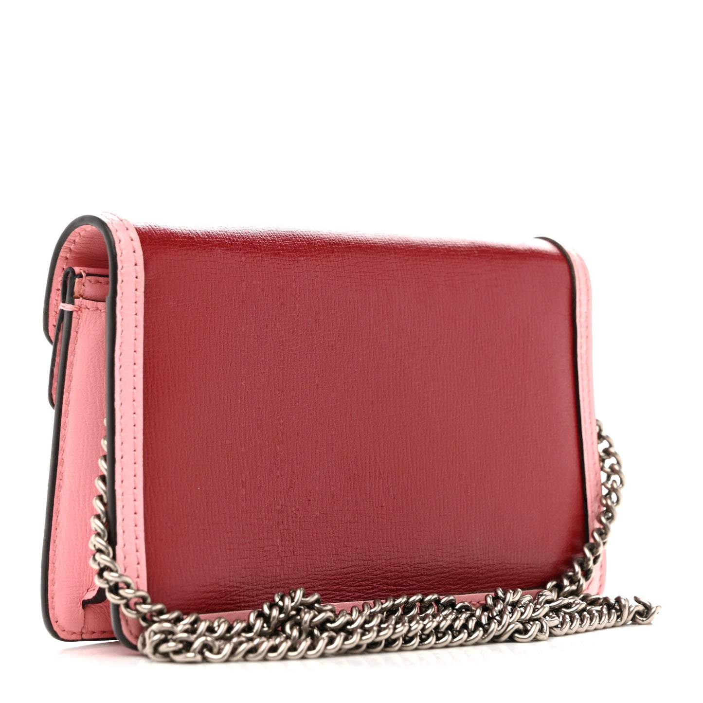 Azalea Calfskin Enamel Super Mini Dionysus Shoulder Bag New Cherry Red Wild Rose Off White